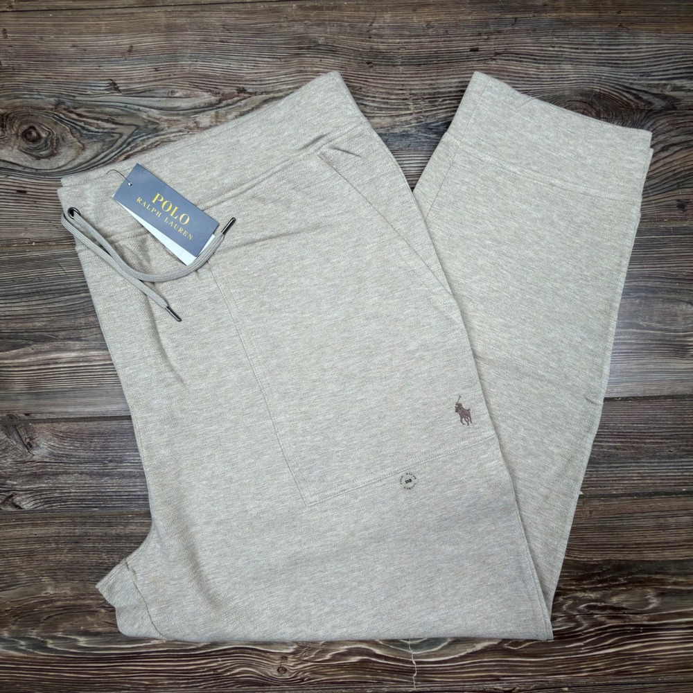 Polo Ralph Lauren Mens Size 3XB Jogger Pants Beige Heathered Sweatpants NWT